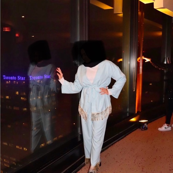 Blue set with blazer and pants - Picture 8 of 8